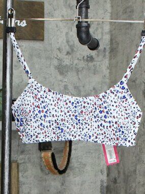 Nwt Xhilaration Women S Smocked Bralette Bikini Top Xs Small Medium Sz XS